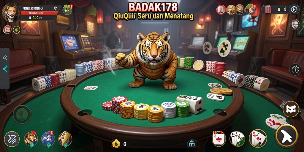 Layar gameplay BADAK178 yang menarik saat bermain QiuQiu.