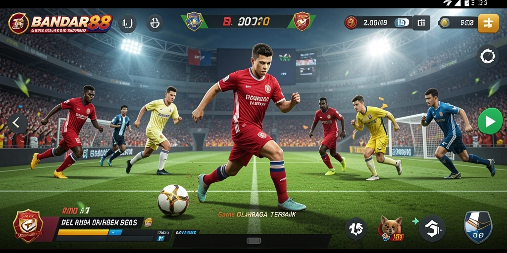Screenshot gameplay BANDAR88 menampilkan aksi seru dalam pertandingan olahraga.