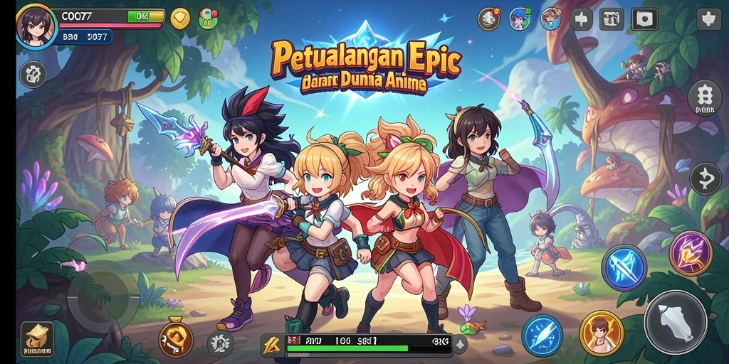 Menampilkan aksi seru karakter dalam game Anime COO77.