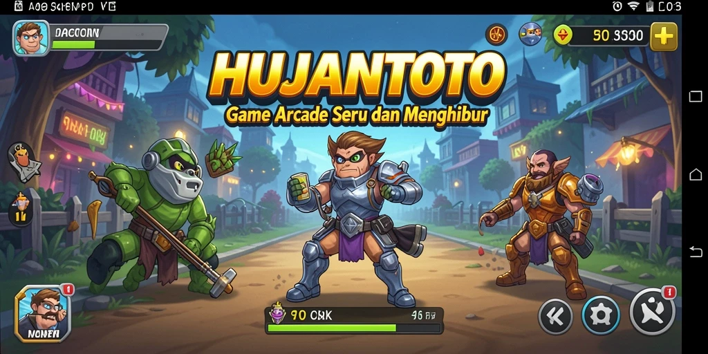 Tampilan gameplay seru dan menantang dari HUJANTOTO.
