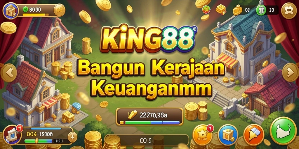 Tangkapan layar KING88 menampilkan aksi membangun kerajaan keuangan dengan gameplay yang seru.