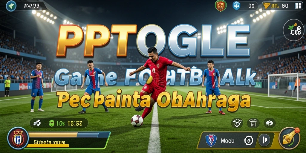 Tampilan gameplay PTTOGEL yang menarik dengan aksi sepak bola seru.