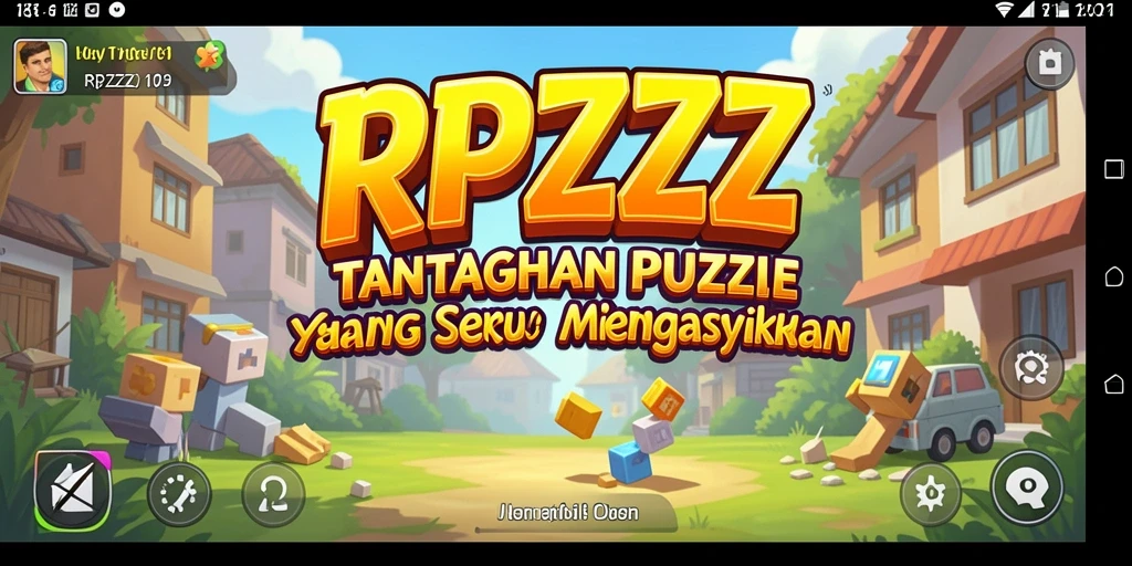 Gameplay seru dan menantang dari RPZZZ saat menyelesaikan teka-teki.