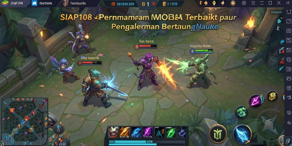 Tampilan gameplay MOBA yang seru dalam SIAP108.