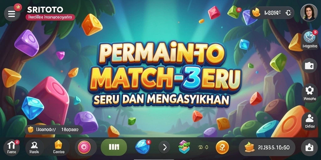 Screenshot gameplay SRITOTO menampilkan aksi padanan warna yang seru.