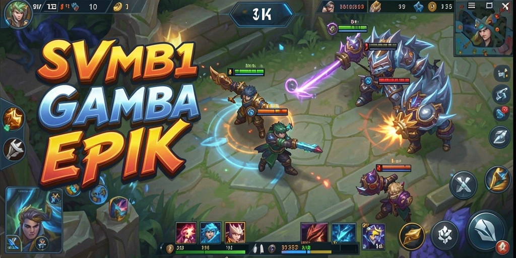 Tampilan luar biasa dari gameplay SVIP1 dengan pertarungan MOBA yang seru.