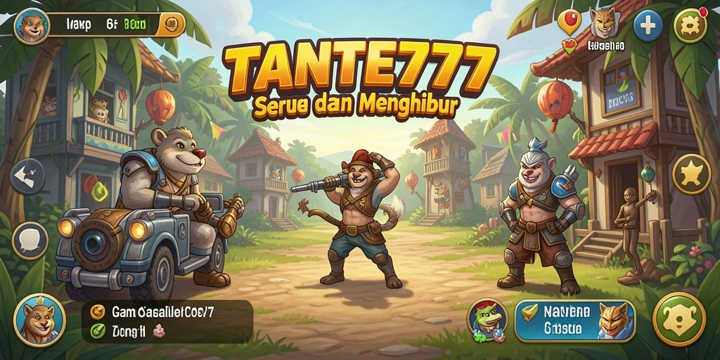 Tampilan gameplay TANTE777 yang penuh warna dan menarik.